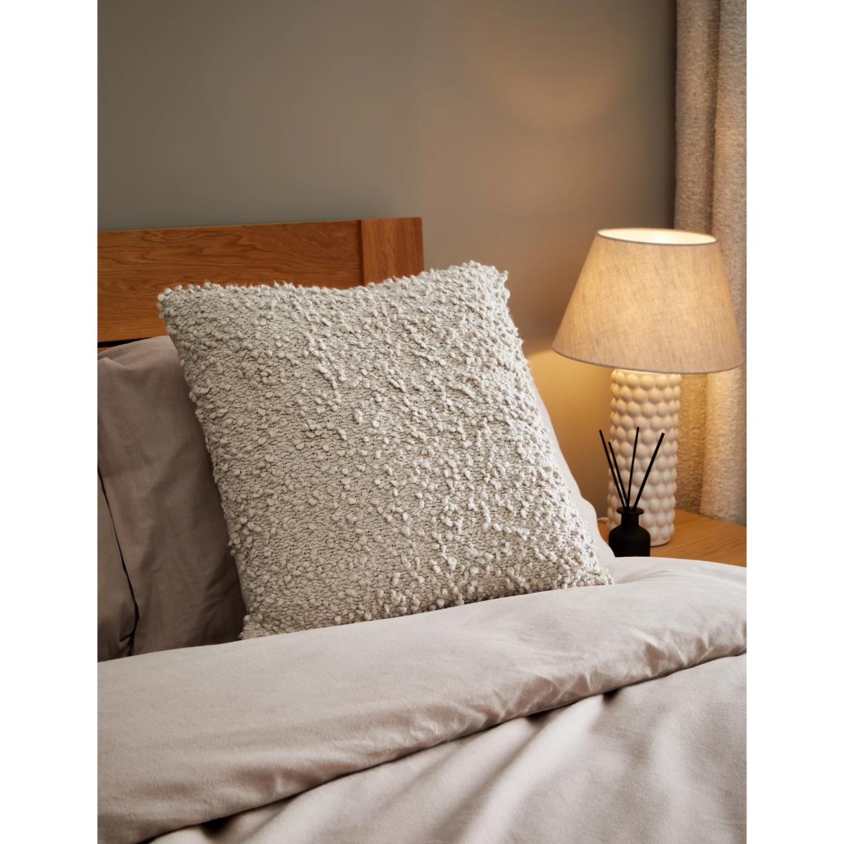 M&S Pure Cotton Boucle Cushion - Natural, Natural,Cream – image 6