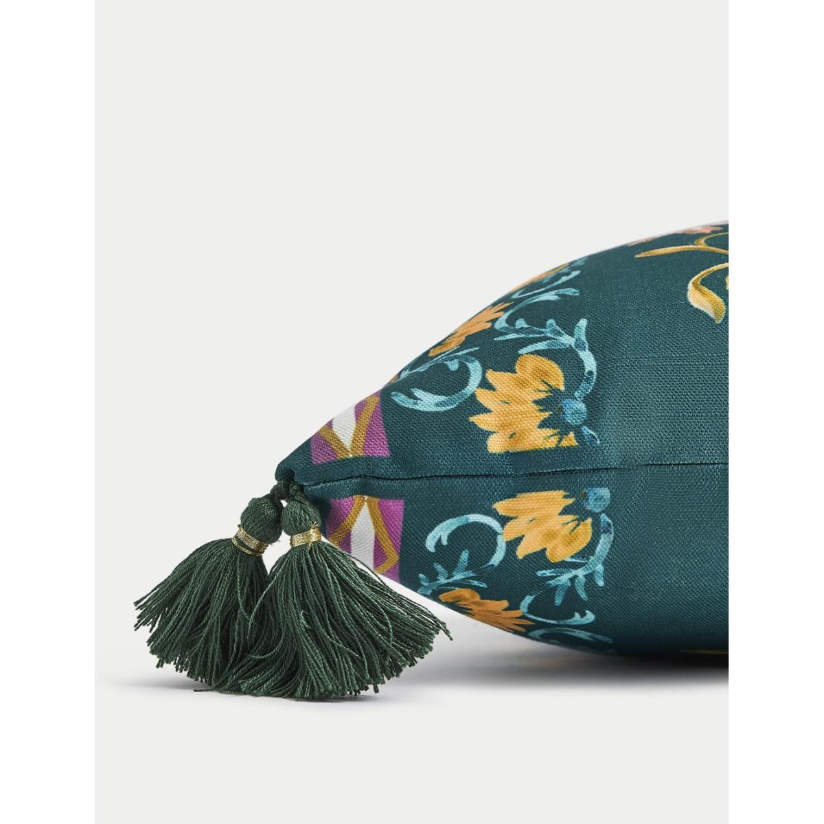 M&S Collection Set of 2 Monkey Outdoor Cushions - Green Mix, Green Mix – image 2