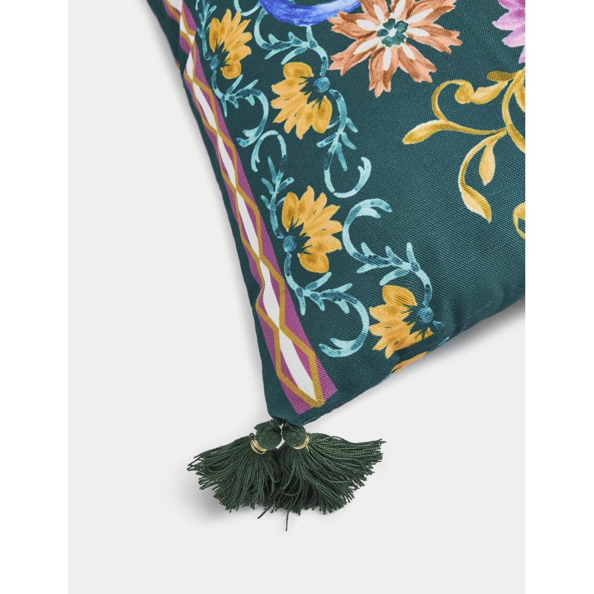 M&S Collection Set of 2 Monkey Outdoor Cushions - Green Mix, Green Mix – image 3