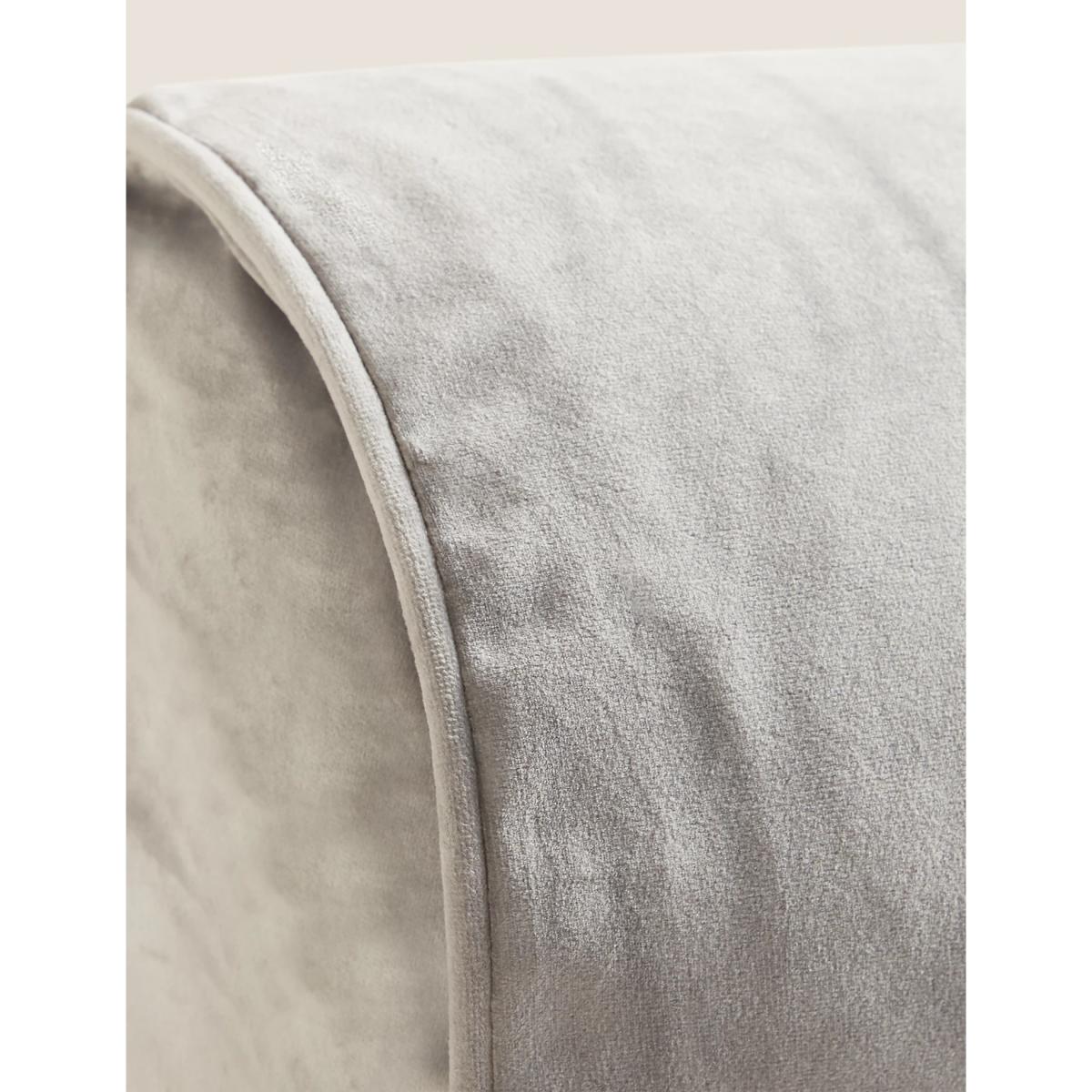 M&S Velvet Piped Bolster Cushion - Light Grey, Light Grey,Light Navy,Duck Egg – image 3