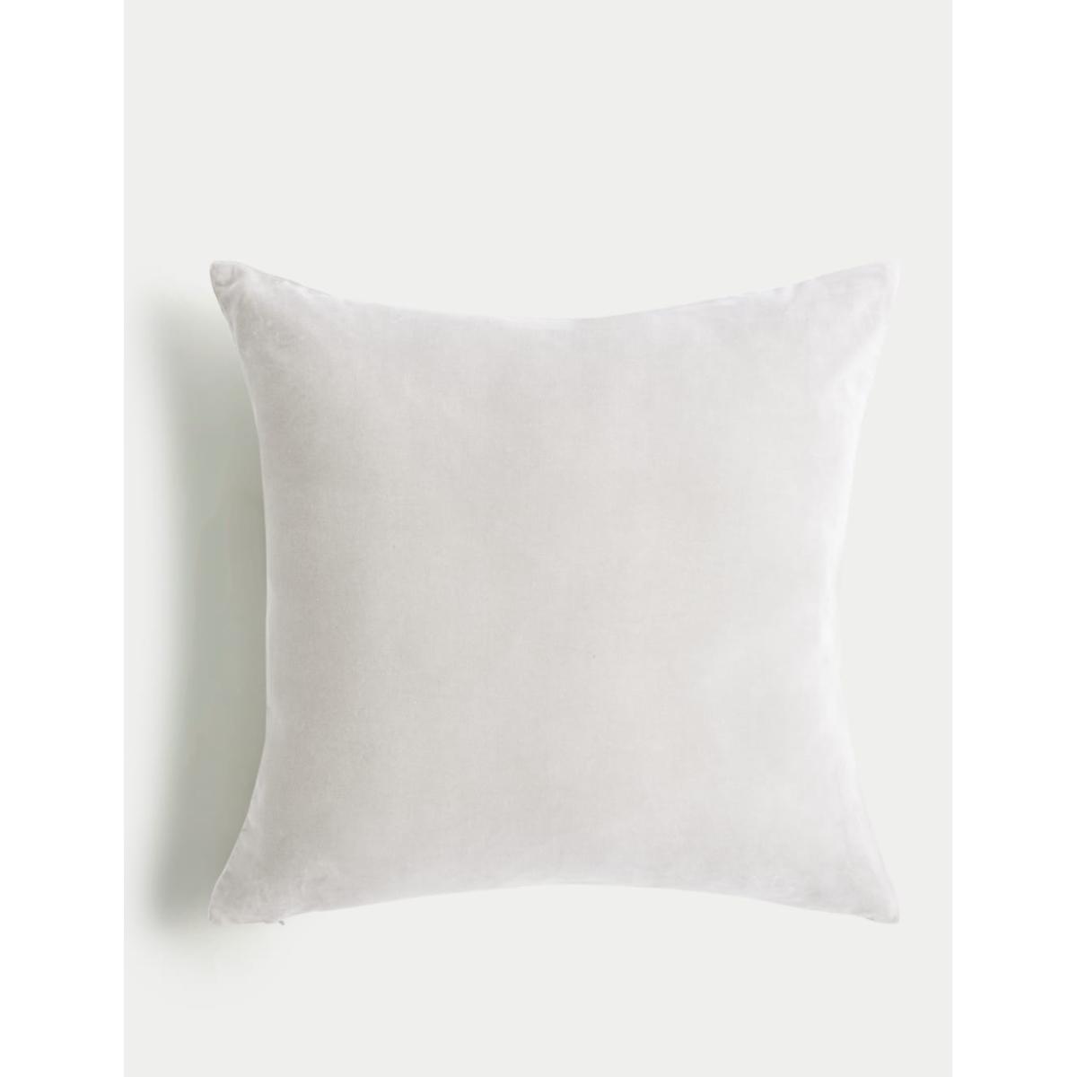 M&S Collection Velvet Cherry Blossom Embroidered Cushion - Light Grey, Pink Mix,Navy Mix,Light Grey,Gold – image 3