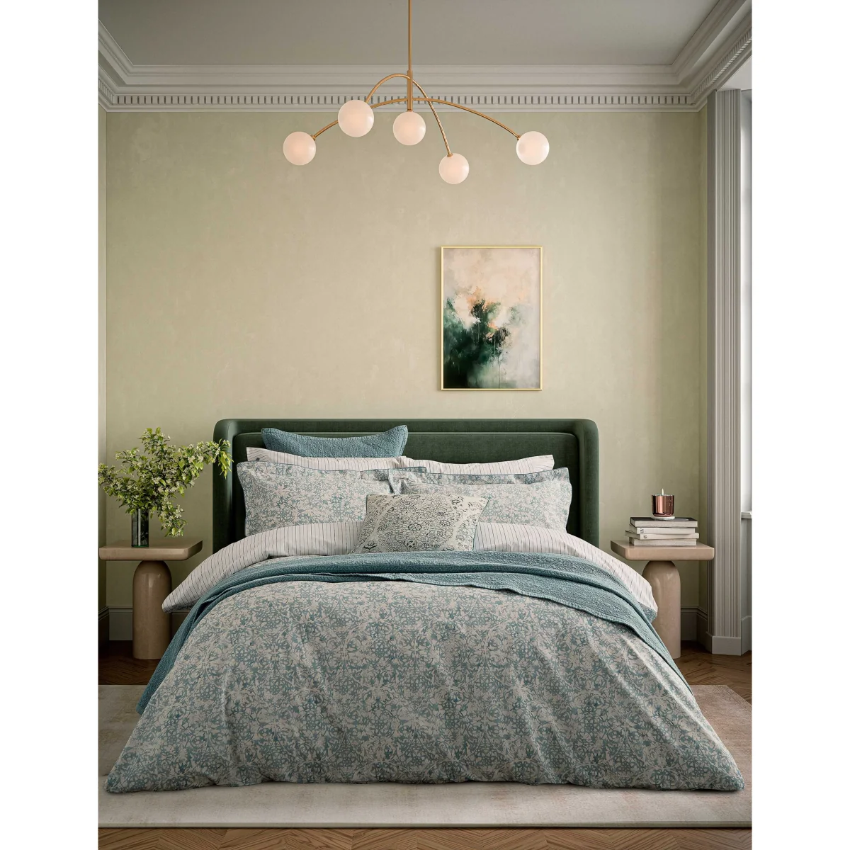 Bedeck of Belfast Pure Cotton Floral Embroidered Cushion White Mix – image 4