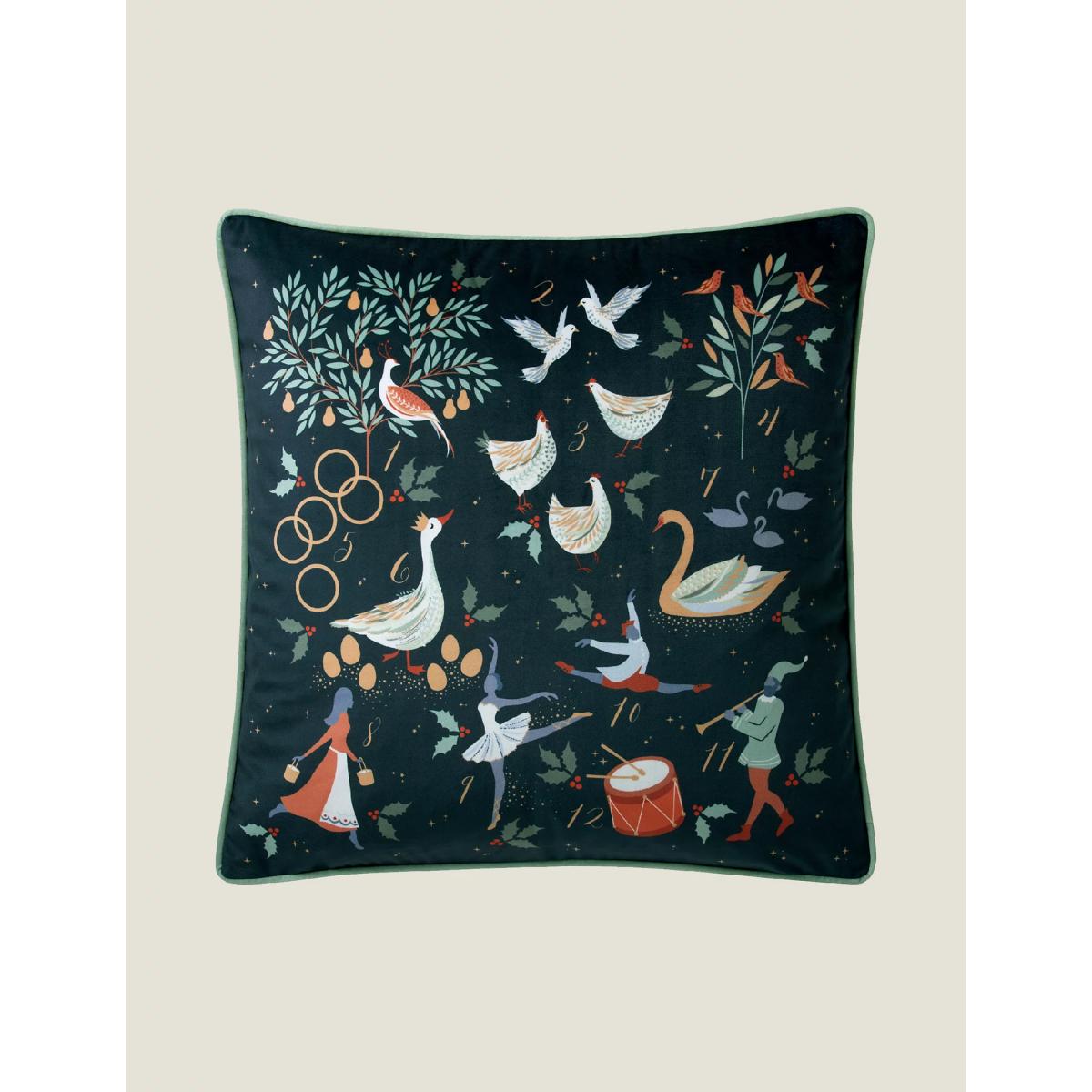 Sara Miller 12 Days Of Christmas Cushion - Midnight, Midnight – image 2