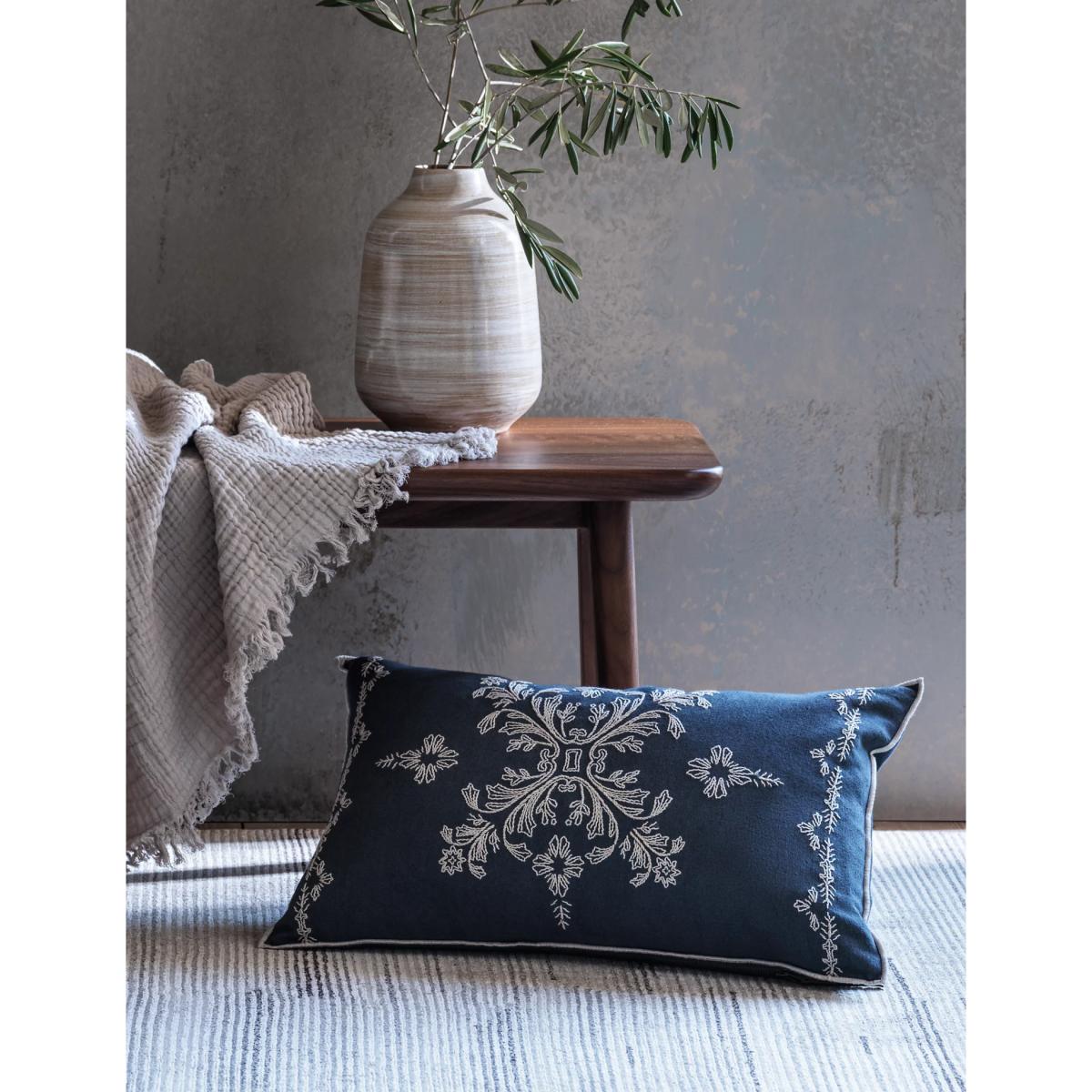 M&S X Fired Earth  Paris Collection Cabaret Bolster Cushion - Malm, Malm,Under The Waves – image 2