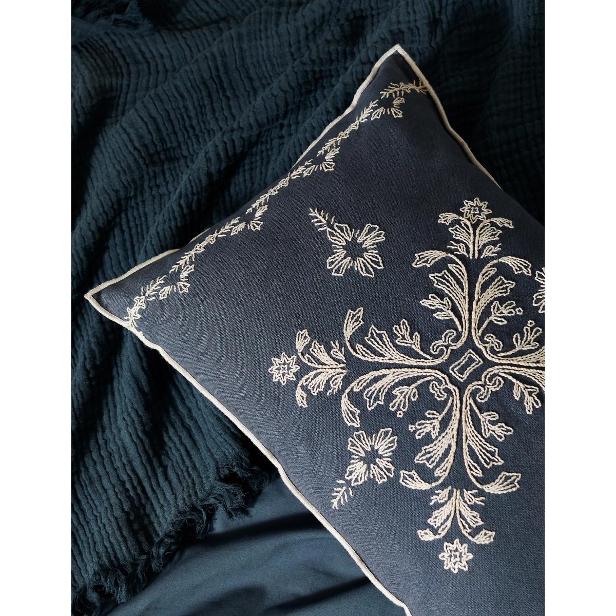 M&S X Fired Earth  Paris Collection Cabaret Bolster Cushion - Malm, Malm,Under The Waves – image 4