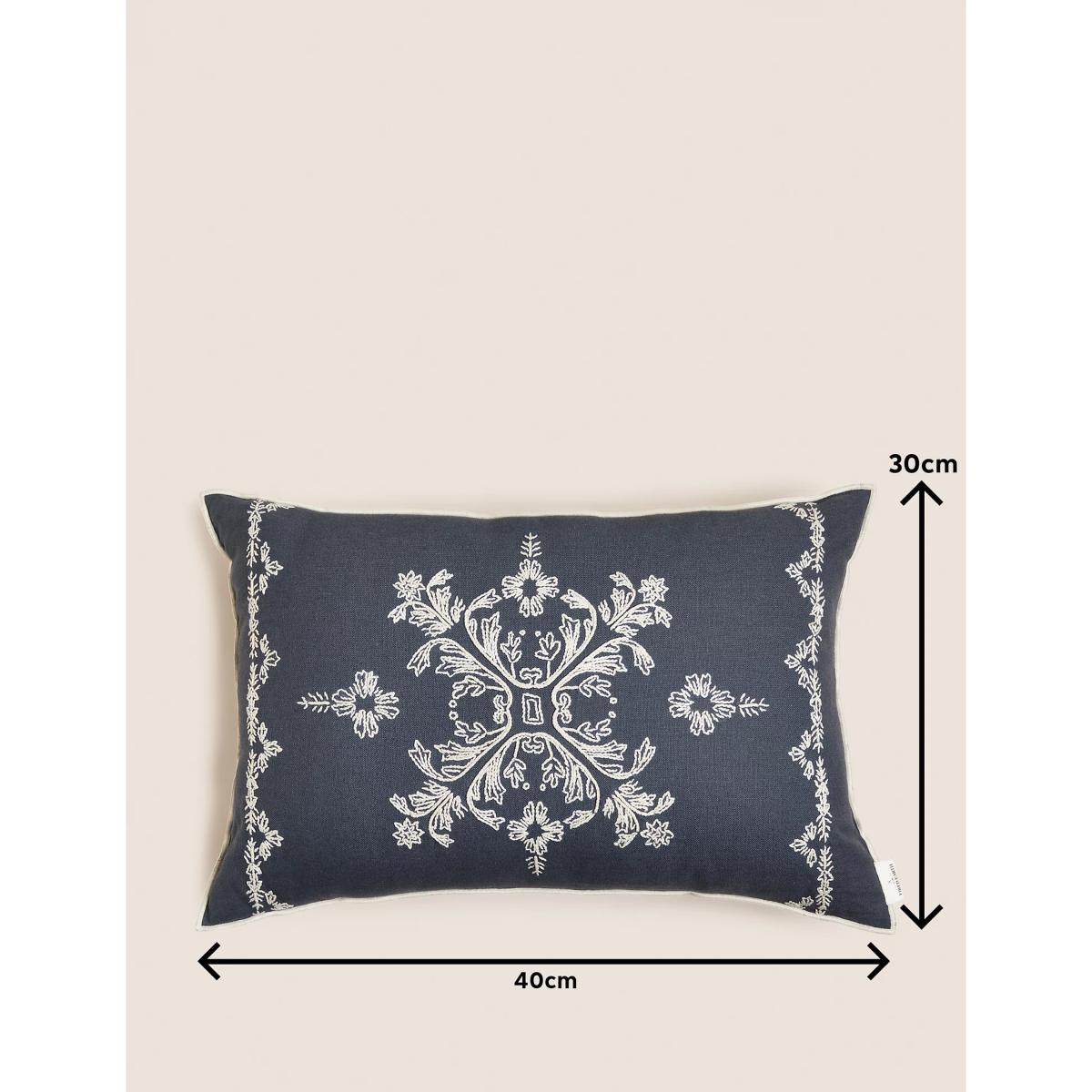 M&S X Fired Earth  Paris Collection Cabaret Bolster Cushion - Malm, Malm,Under The Waves – image 5