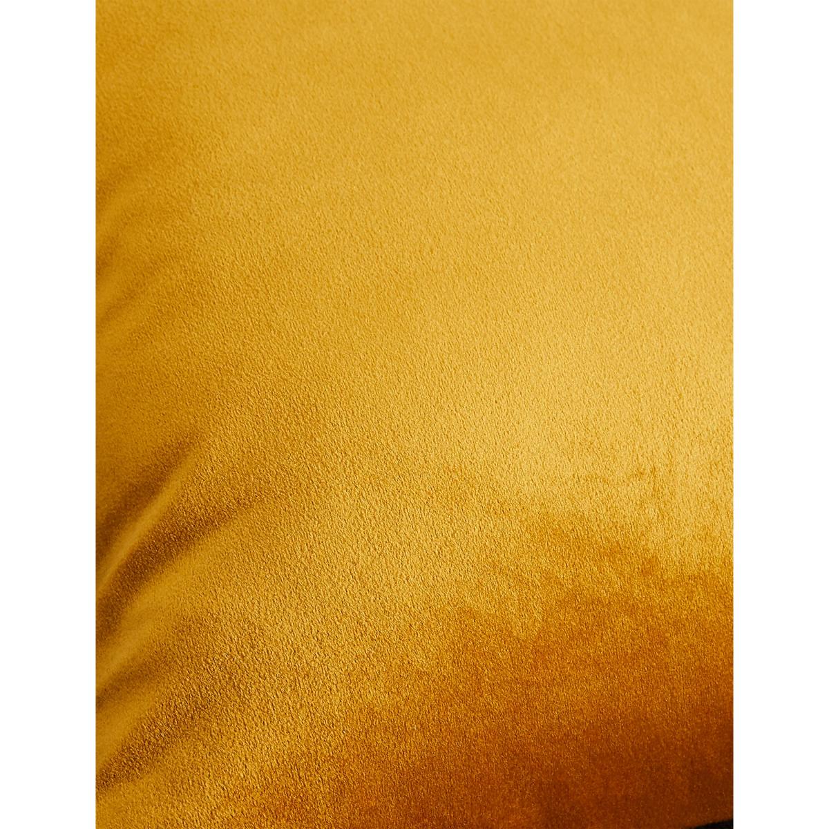 M&S Velvet Fringed Cushion - Mustard, Mustard,Olive,Navy – image 4