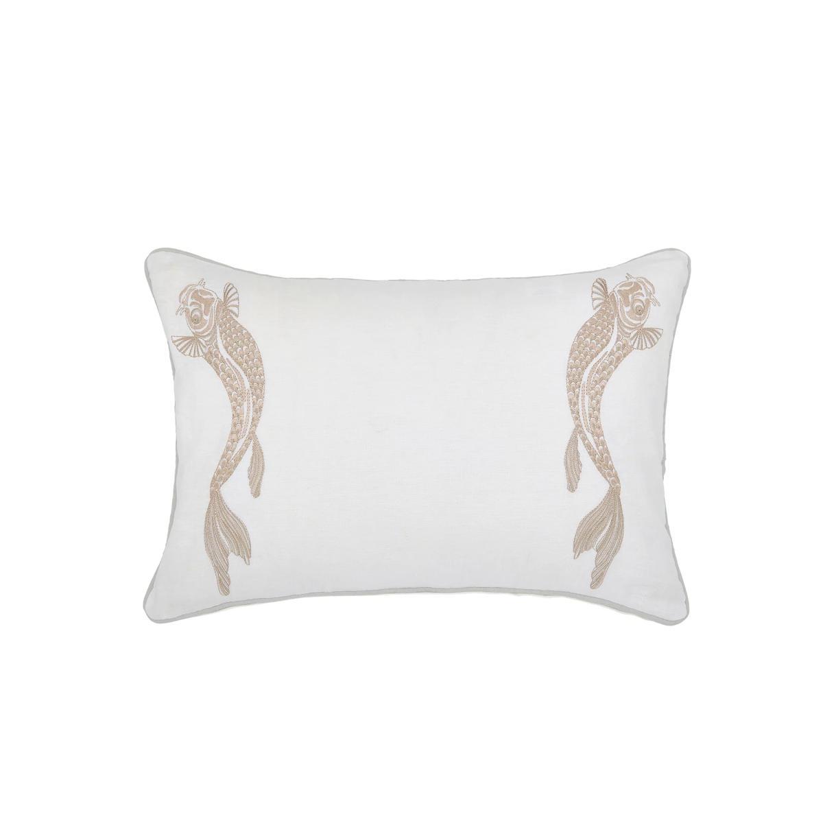 Sanderson Cotton Blend Lotus Leaf Bolster Cushion - Ivory, Ivory – image 3