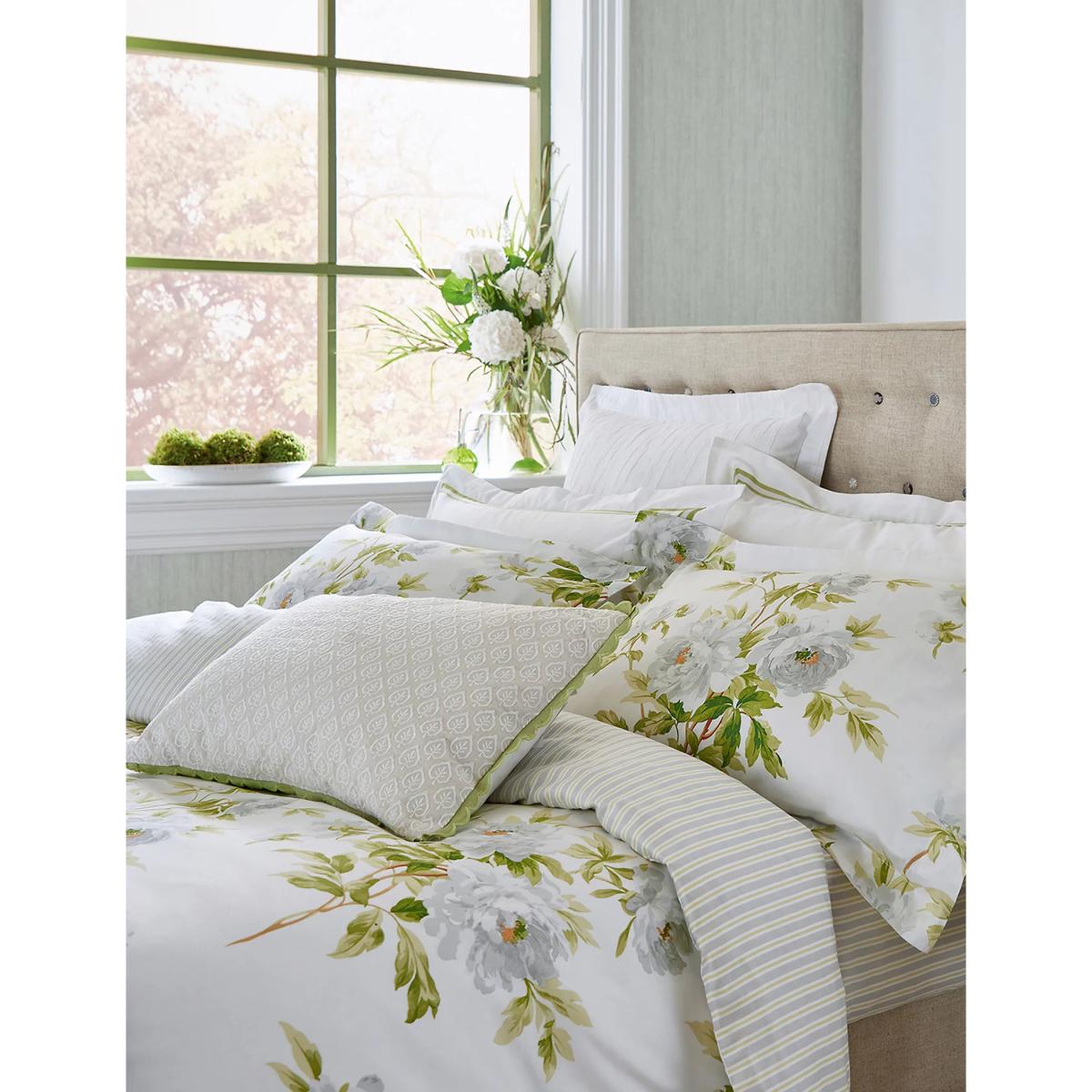 Sanderson Linen Rich Adele Embroidered Bolster Cushion - Multi, Multi – image 4