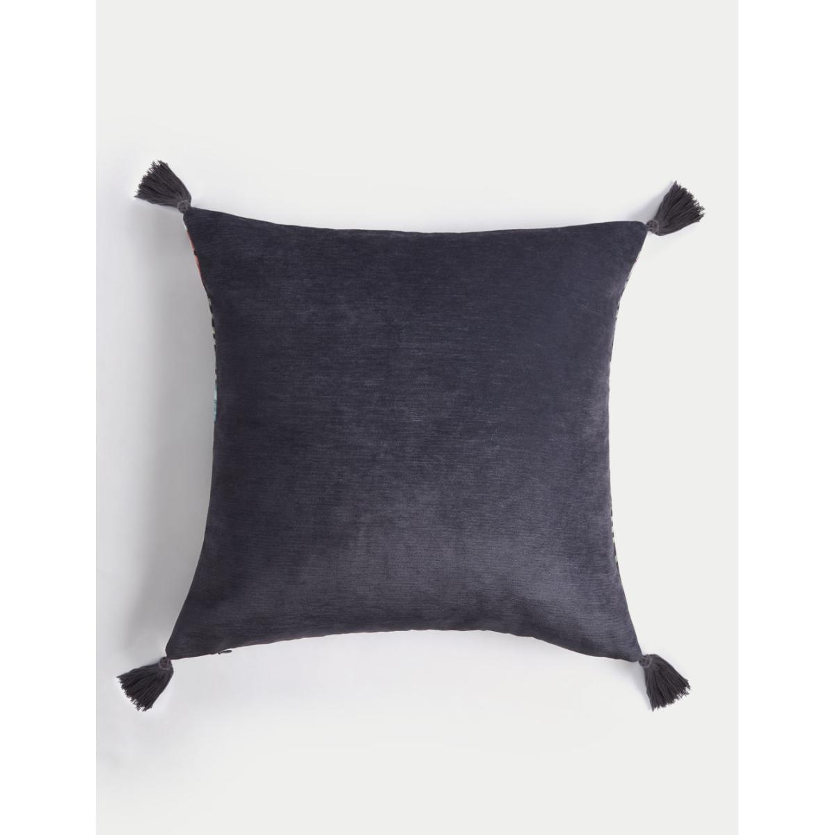 M&S Chenille Leopard Print Cushion - Navy Mix, Navy Mix – image 3