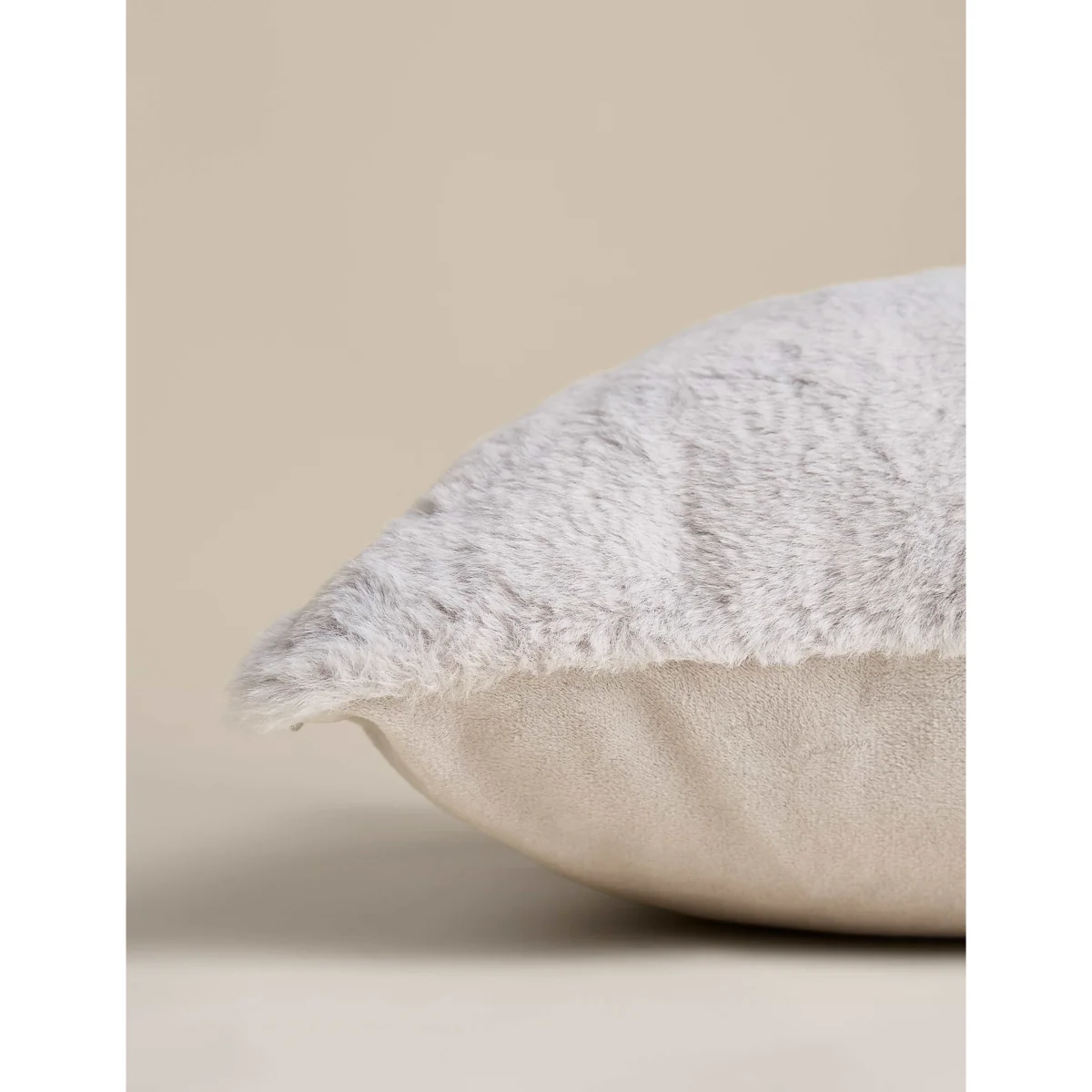 M&S Velvet Supersoft Cushion Neutral – image 3