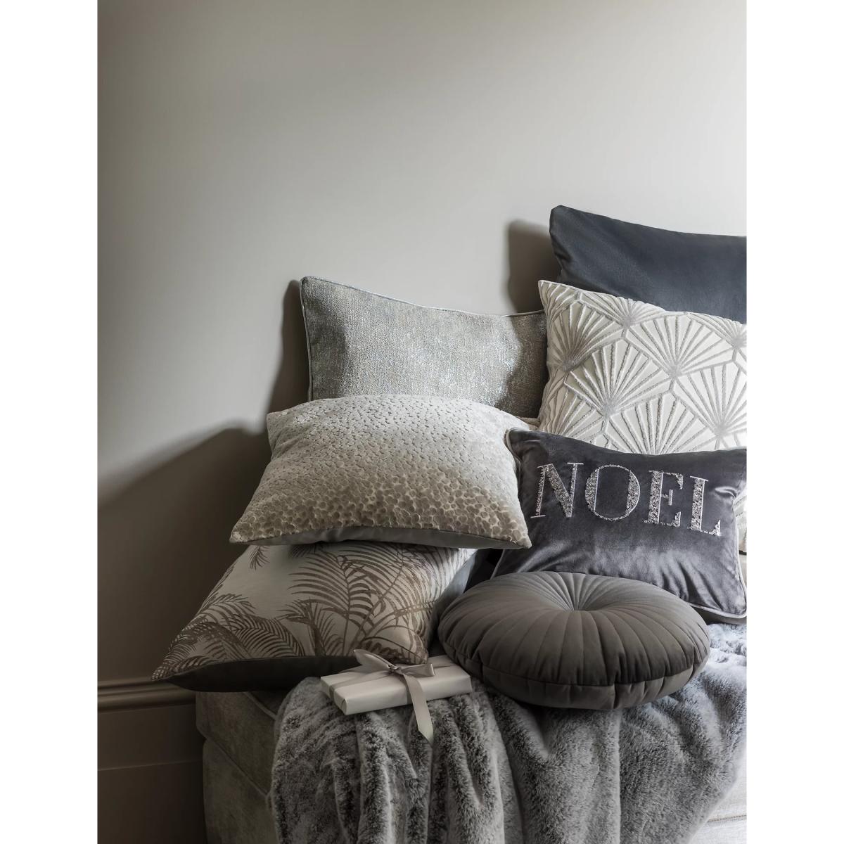 M&S Textured Metallic Cushion - Natural, Natural – image 5