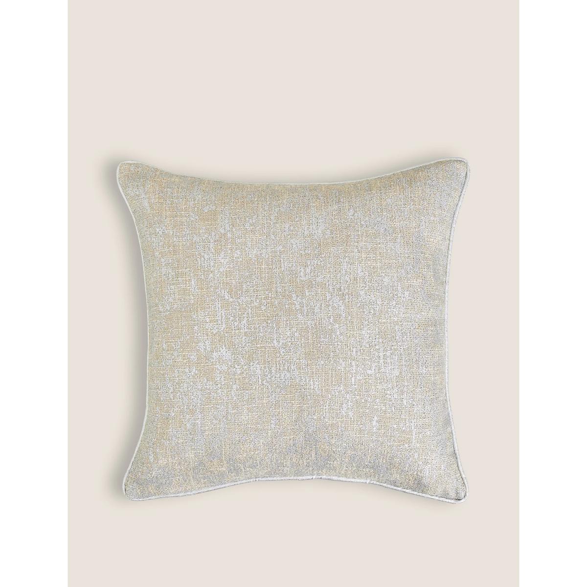 M&S Textured Metallic Cushion - Natural, Natural – image 1