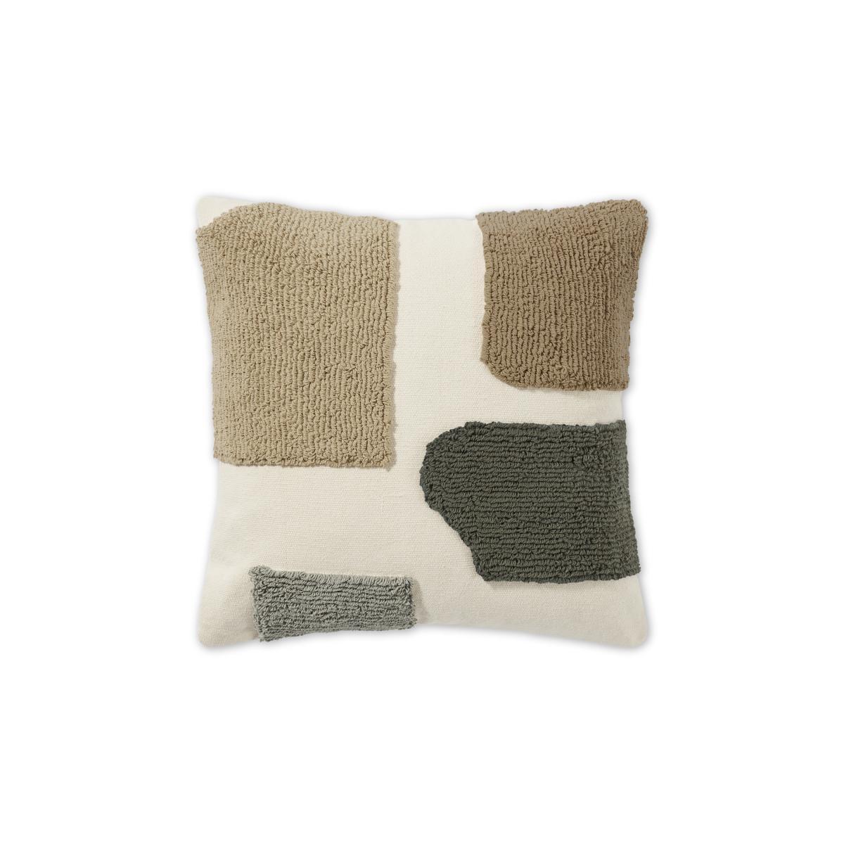 Mosie Tufted Cotton Cushion, 45 x 45cm, Natural – image 2