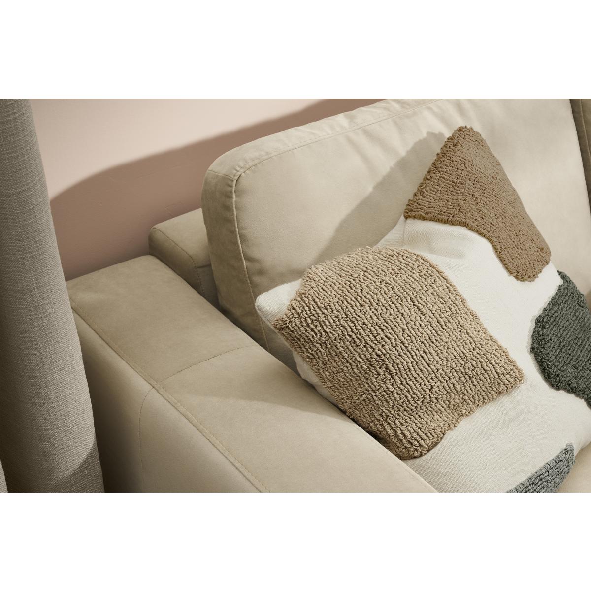 Mosie Tufted Cotton Cushion, 45 x 45cm, Natural – image 4