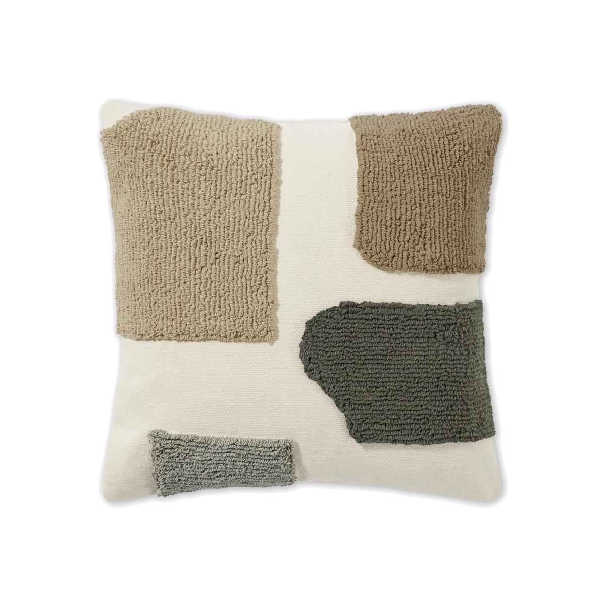 Mosie Tufted Cotton Cushion, 45 x 45cm, Natural – image 1