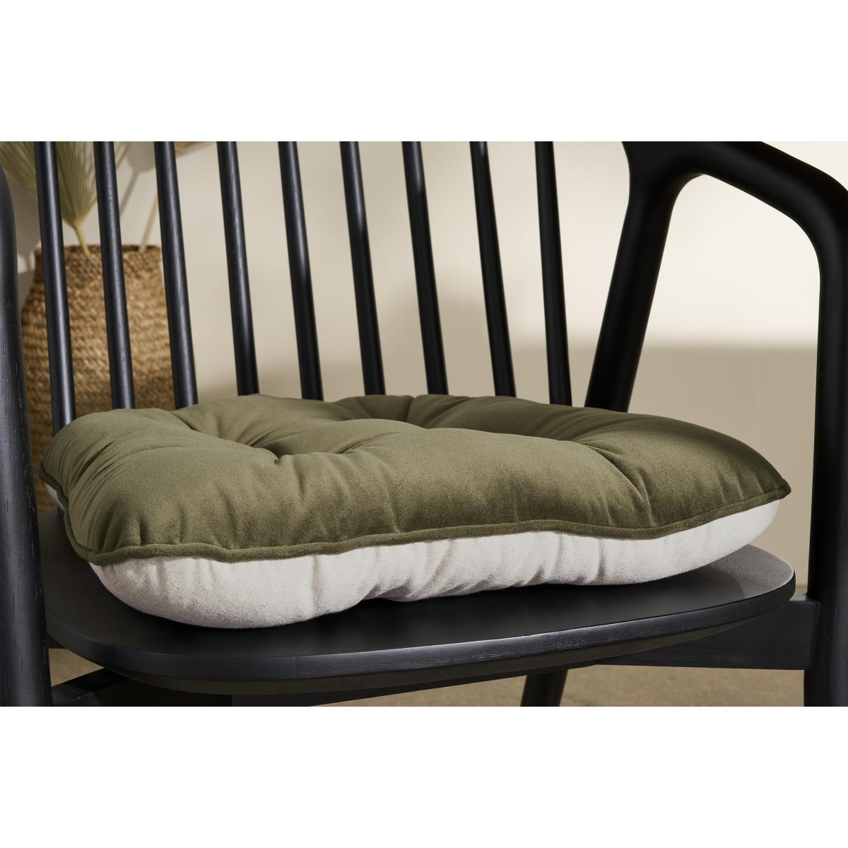 Julius Set of 2 Velvet Top Seat Pads, 40 x 40cm, Pistachio Green – image 4