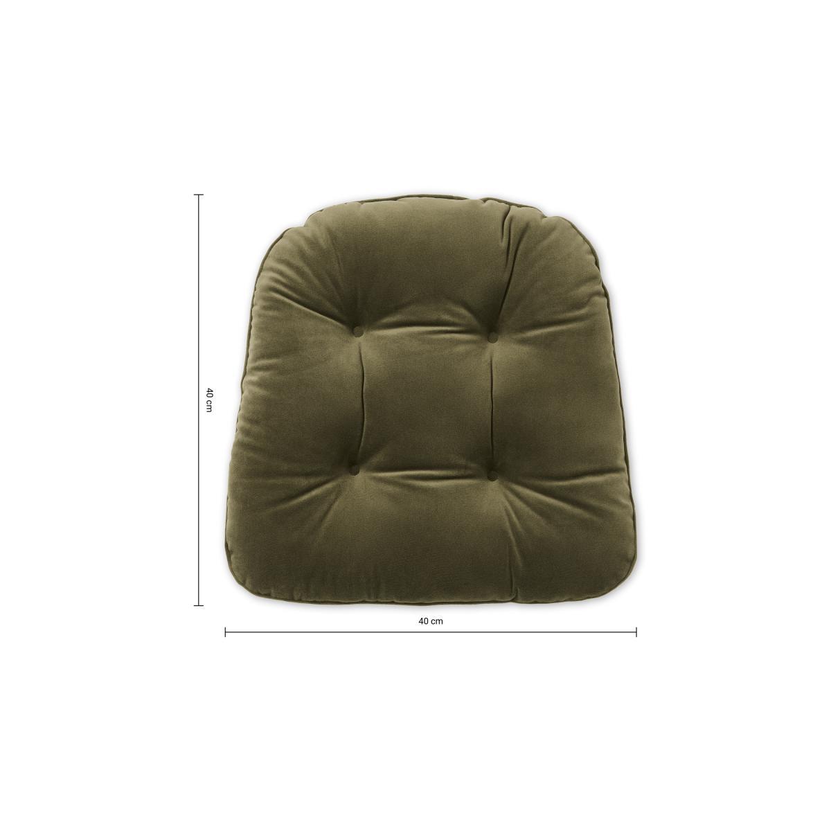Julius Set of 2 Velvet Top Seat Pads, 40 x 40cm, Pistachio Green – image 7