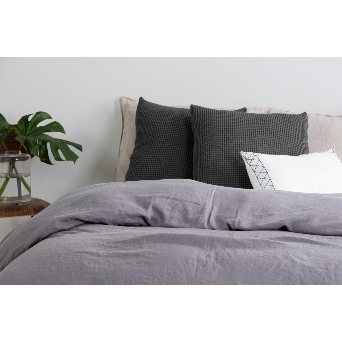 Grove 100% Cotton Cushion, 50 x 50cm, Charcoal – image 3