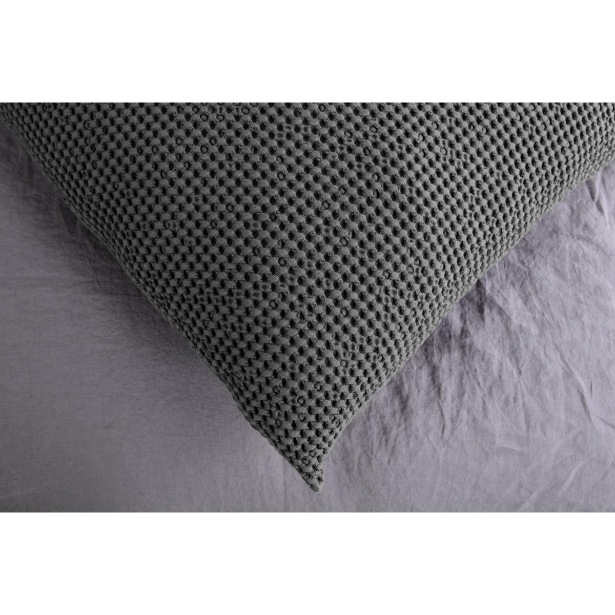 Grove 100% Cotton Cushion, 50 x 50cm, Charcoal – image 6