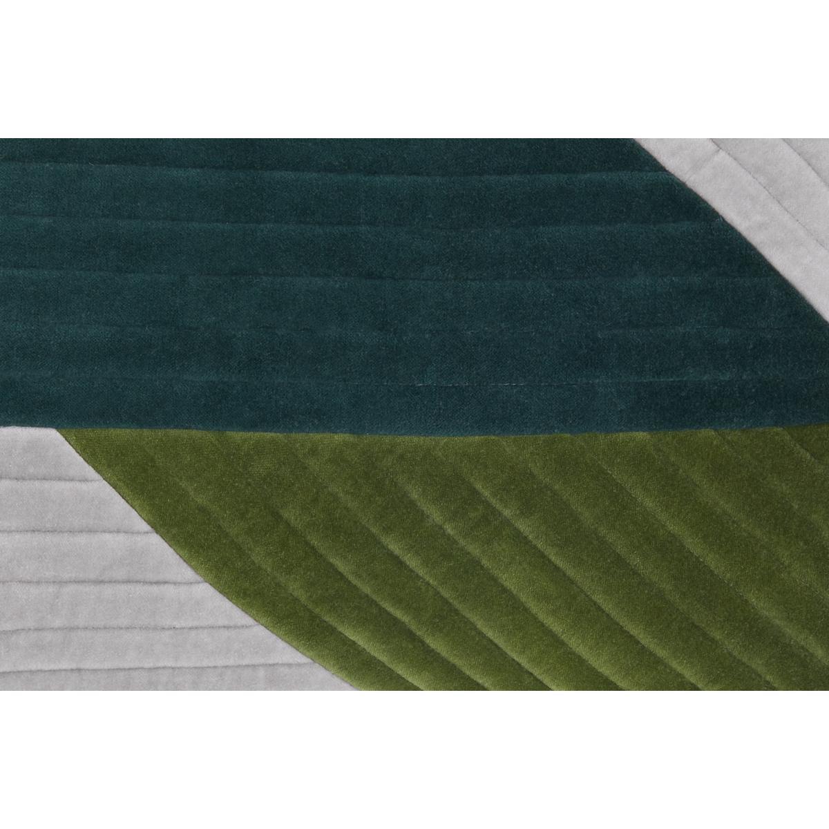 Balico Velvet Panelled Cushion, 30 x 50 cm, Teal – image 6