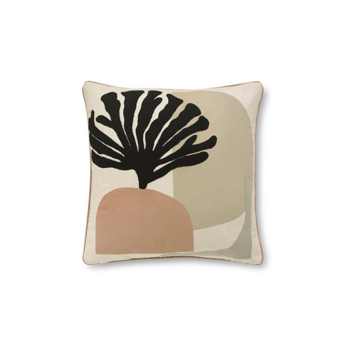 Onadowan Embroidered Printed Cushion, 50 x 50cm, Neutral – image 2