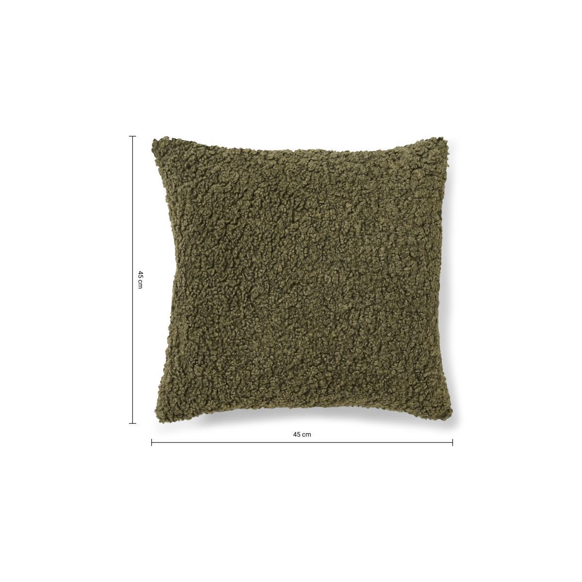Mirny Set of 2 Boucle Cushions, 45 x 45cm, Moss Green – image 7