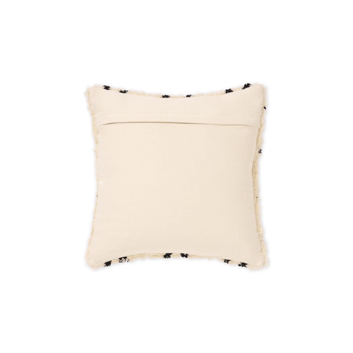 Dulip Berber-Style Cotton Cushion, 45 x 45cm, Natural & Black – image 5