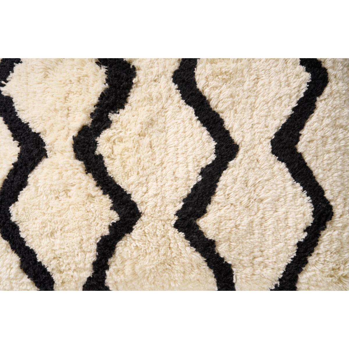 Dulip Berber-Style Cotton Cushion, 45 x 45cm, Natural & Black – image 6