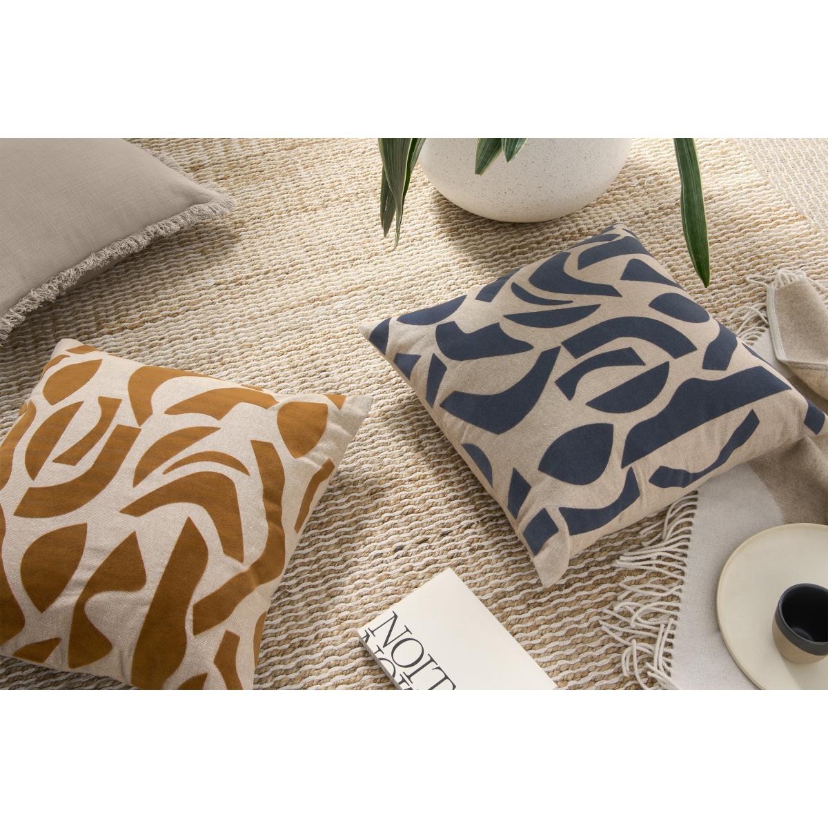 Lafant Set of 2 Flocked Cushions, 50 x 50cm, Multi – image 3