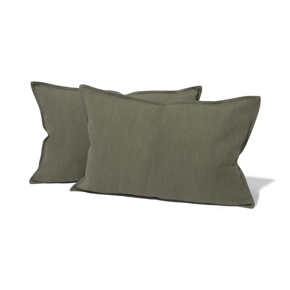 Elena Set of 2 Cushions, 40 x 60 cm, Moss Green – image 2