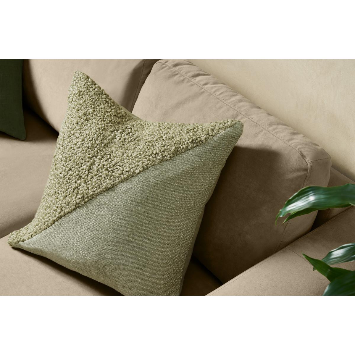 Opie Textured Cotton Cushion, 50 x 50cm, Green – image 4