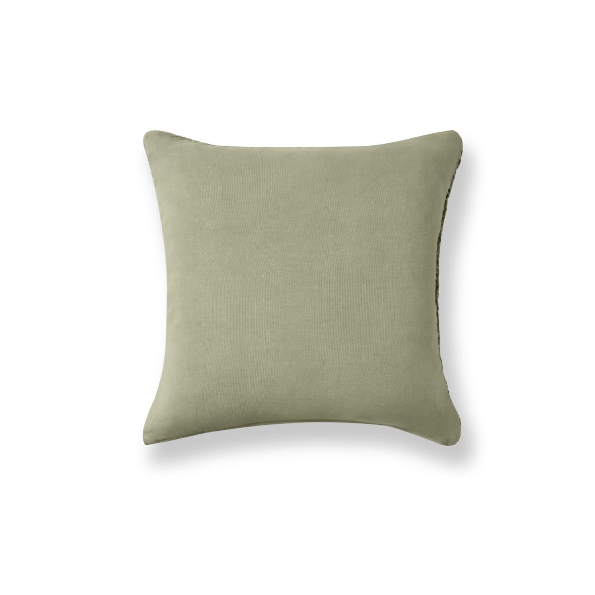 Opie Textured Cotton Cushion, 50 x 50cm, Green – image 5