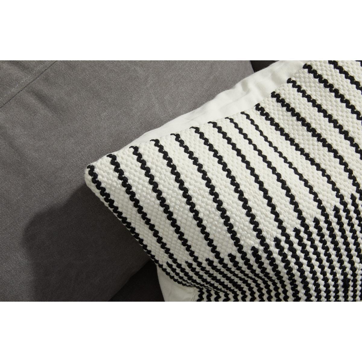 Caixa Woven Cushion, 45 x 45cm, Black & Off White – image 5