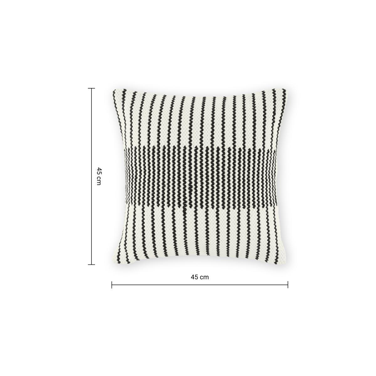 Caixa Woven Cushion, 45 x 45cm, Black & Off White – image 8