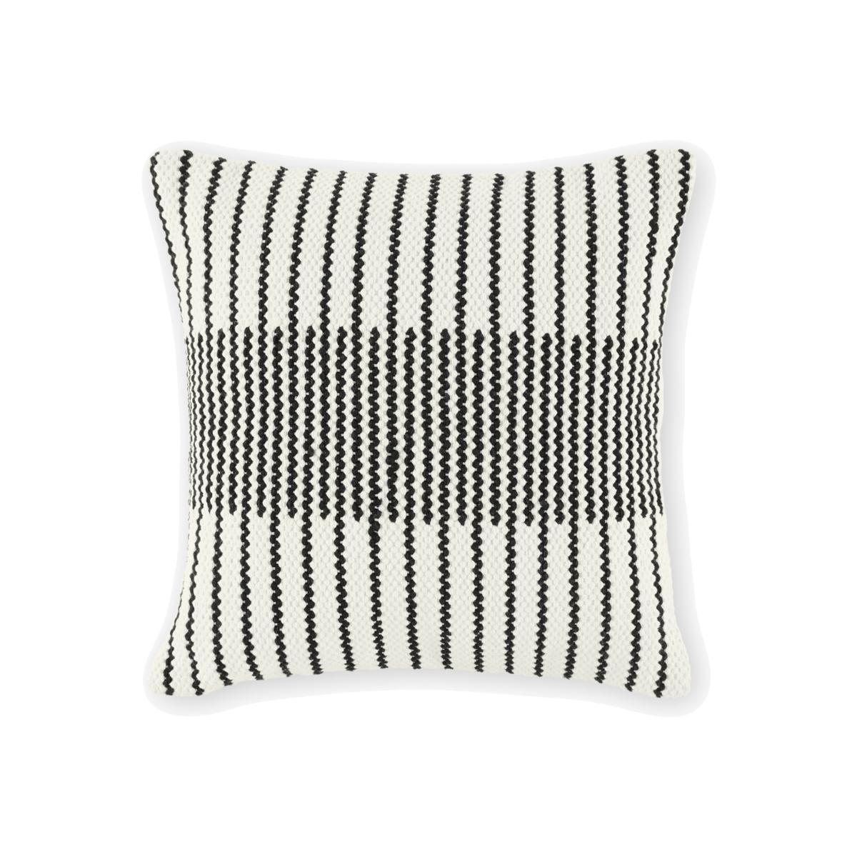 Caixa Woven Cushion, 45 x 45cm, Black & Off White – image 1
