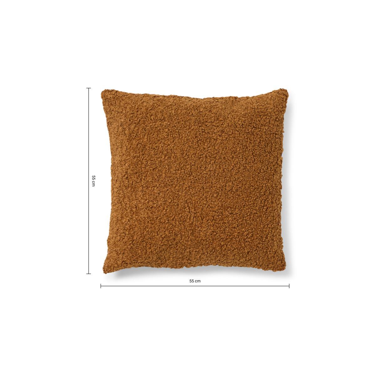 Mirny Set of 2 Boucle Cushions, 55 x 55cm, Terracotta – image 7