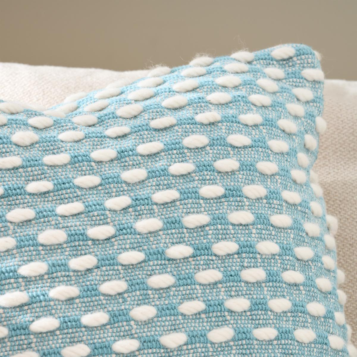 Mac Wool & Cotton Blend Cushion, 45 x 45 cm, Teal – image 3