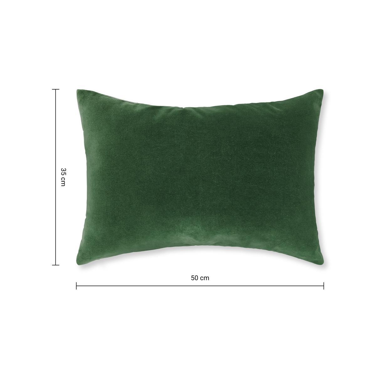 Lorna Set of 2 Velvet Cushions, 35 x 50cm, Leaf Green – image 7