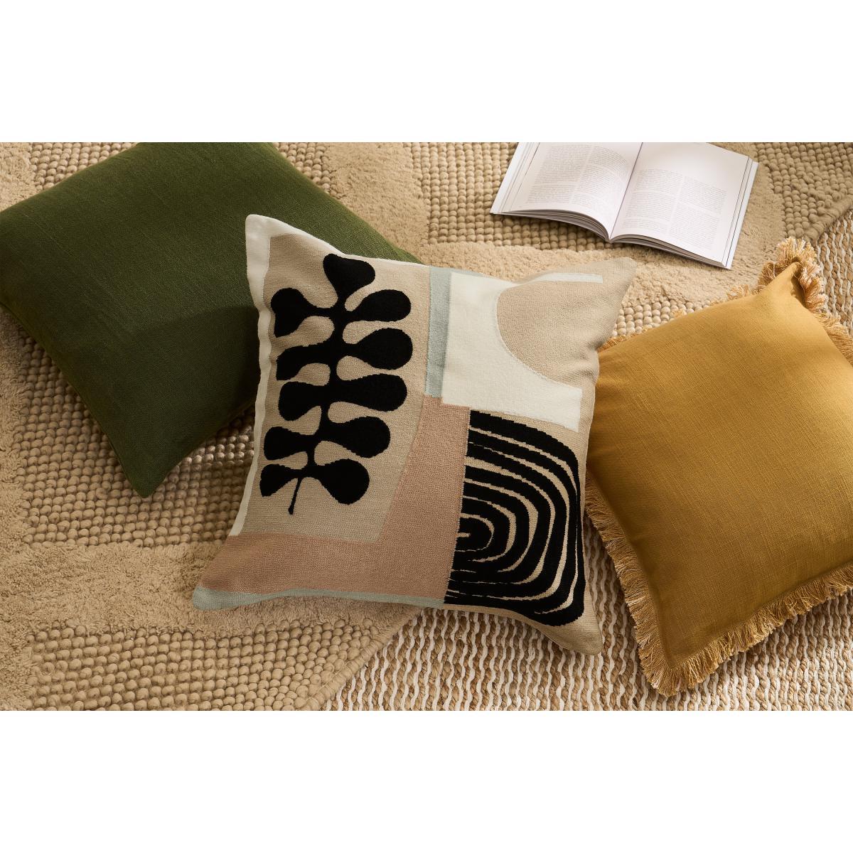 Onadowan Embriodered Cushion, 50 x 50cm, Neutral – image 3