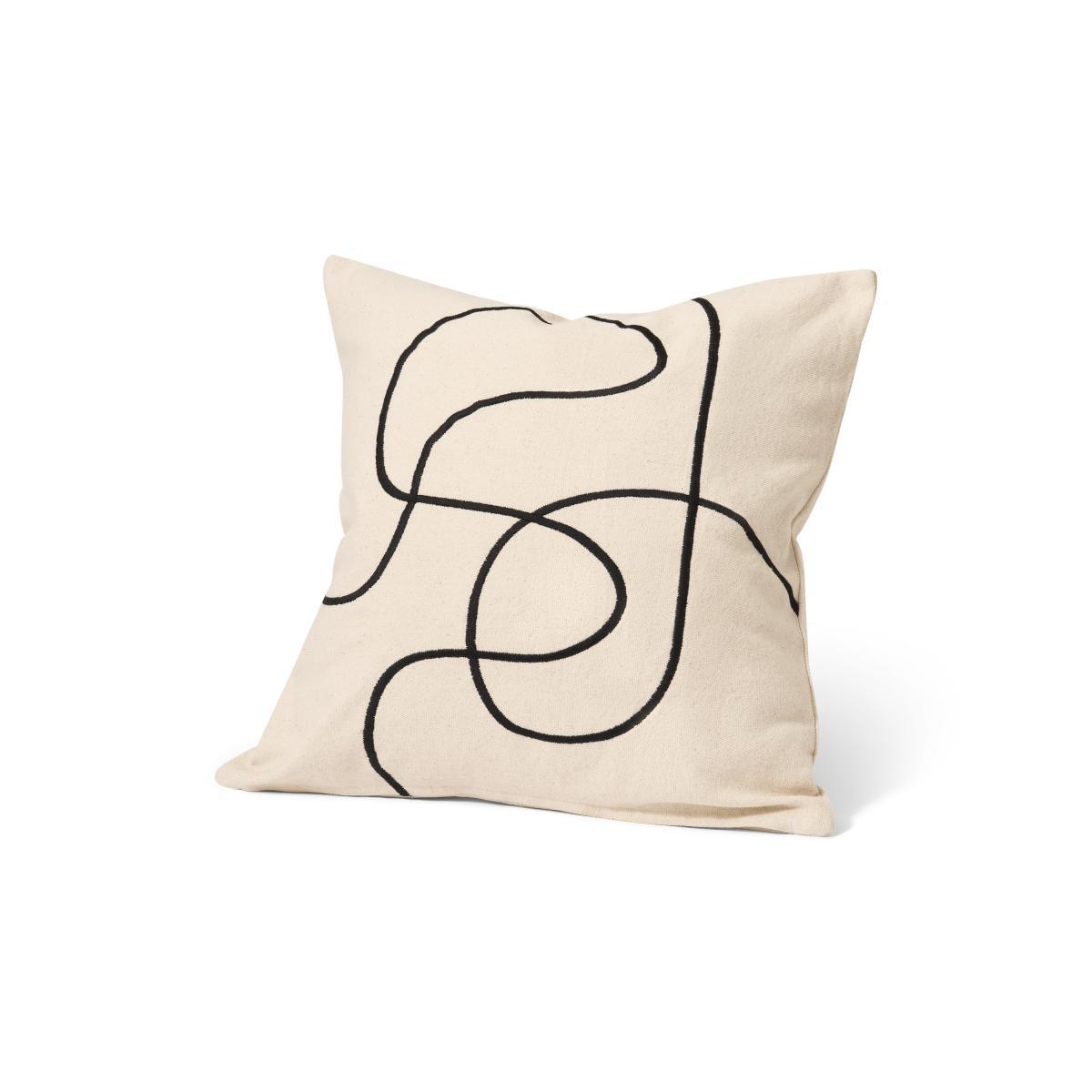 Elysian Cotton Cushion, 50 x 50cm, Off-white – image 2