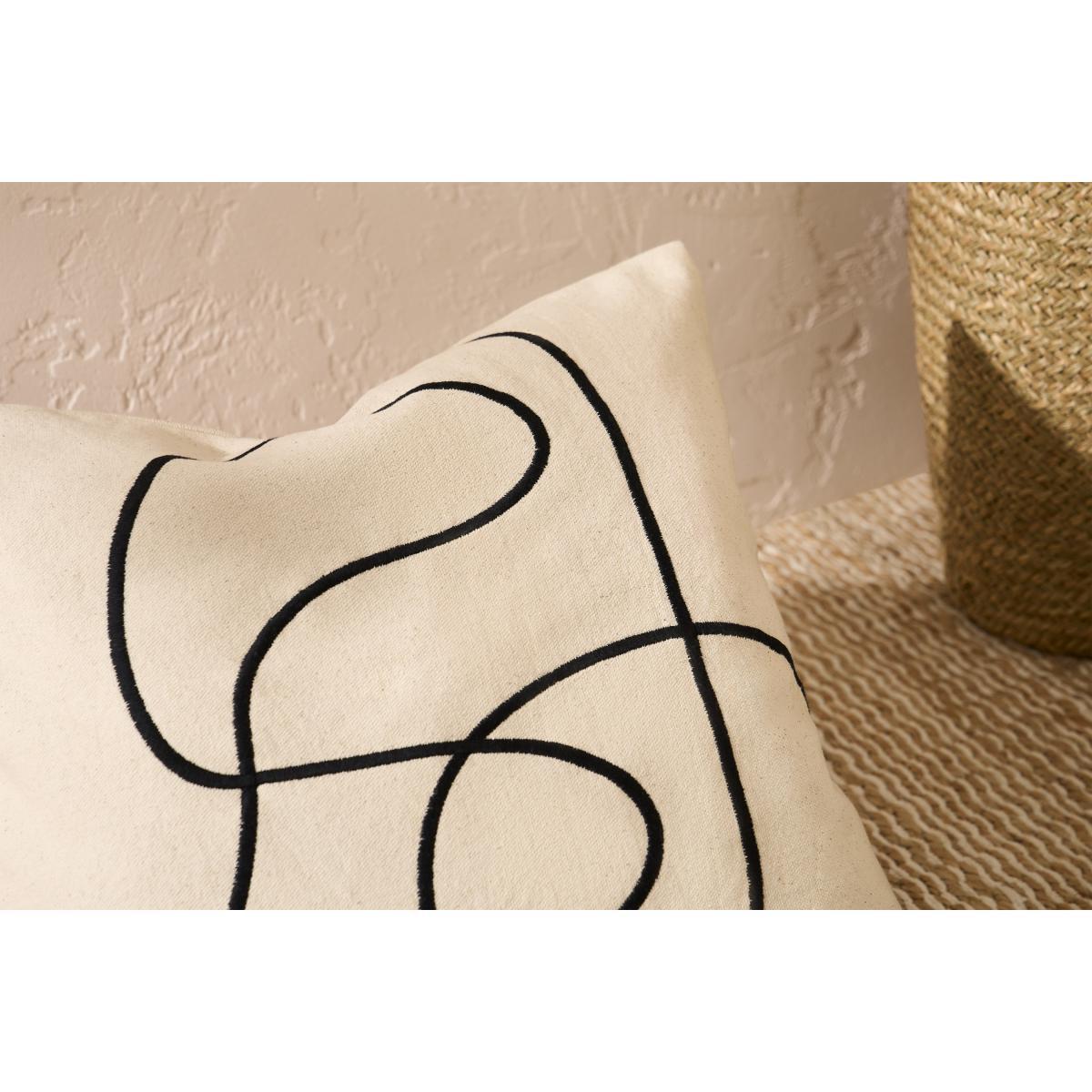 Elysian Cotton Cushion, 50 x 50cm, Off-white – image 4