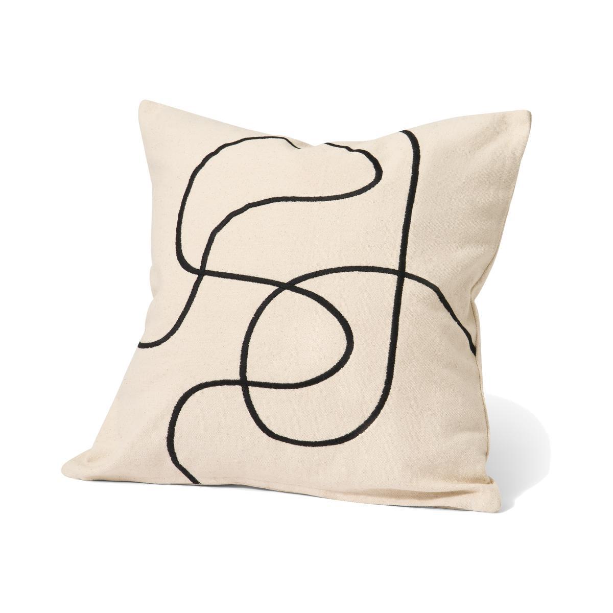 Elysian Cotton Cushion, 50 x 50cm, Off-white – image 1