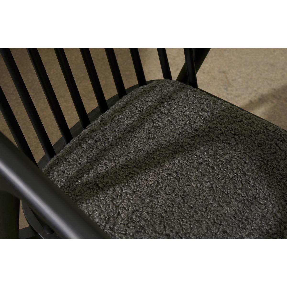 Mirny Set of 2 Boucle Seat Pads, 40 x 40 cm, Charcoal Grey – image 4