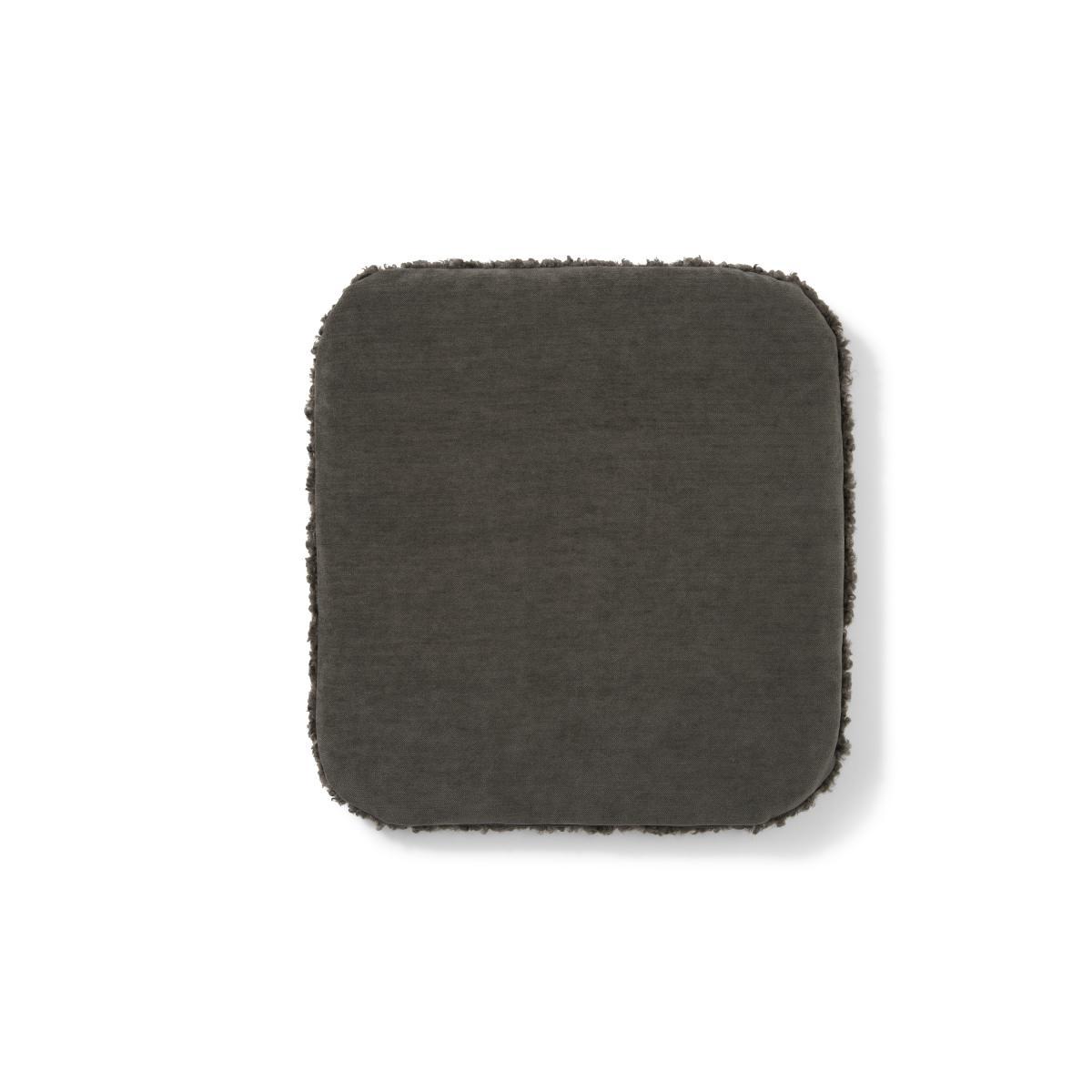 Mirny Set of 2 Boucle Seat Pads, 40 x 40 cm, Charcoal Grey – image 5