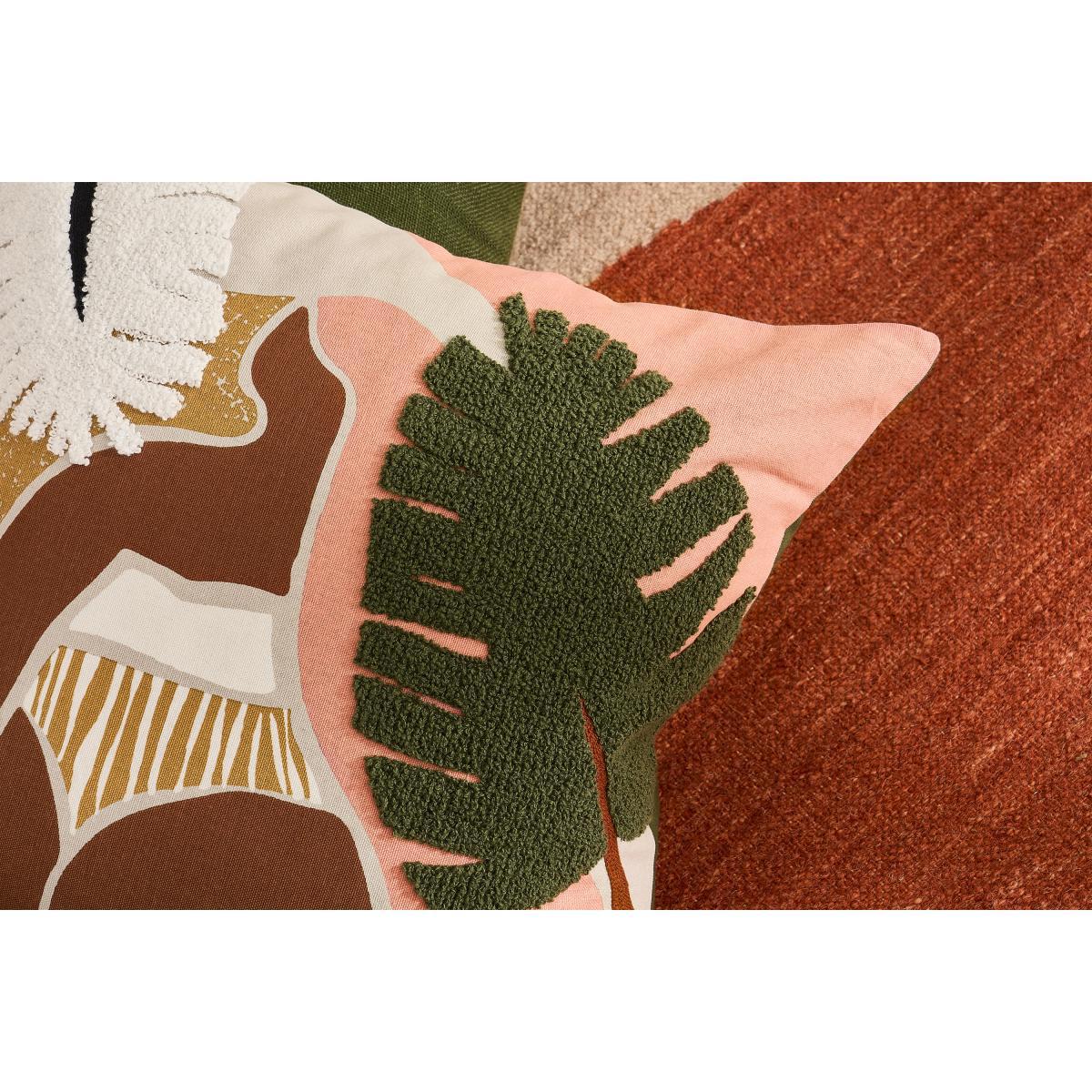 Zonje Embroidered Cushion, 45 x 45cm, Terracotta – image 4