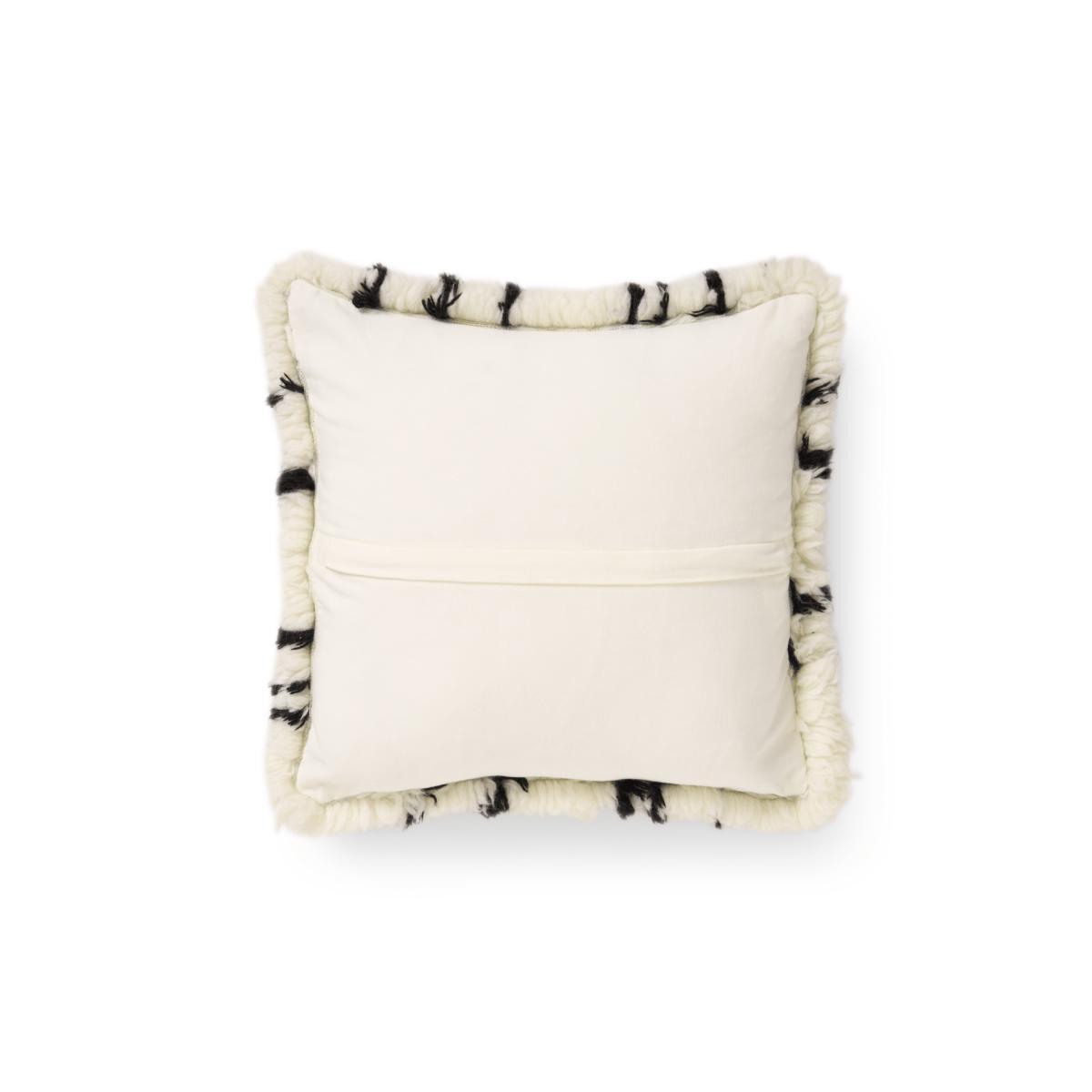 Susil Berber Style Wool Cushion, 48 x 48cm, Off-white & Black – image 5