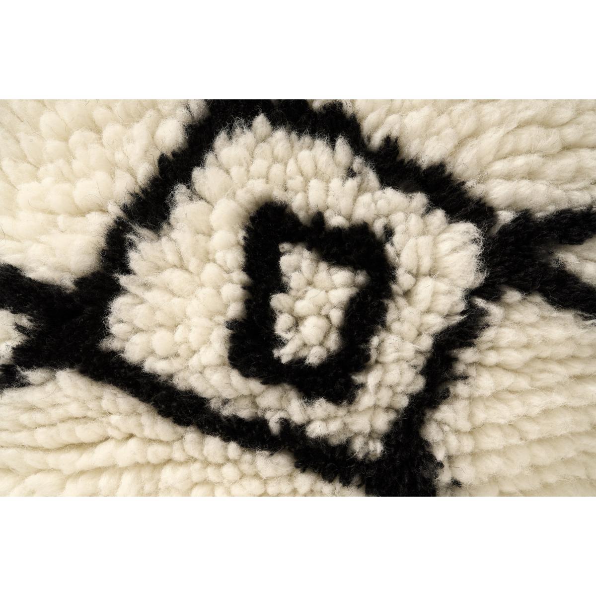 Susil Berber Style Wool Cushion, 48 x 48cm, Off-white & Black – image 6