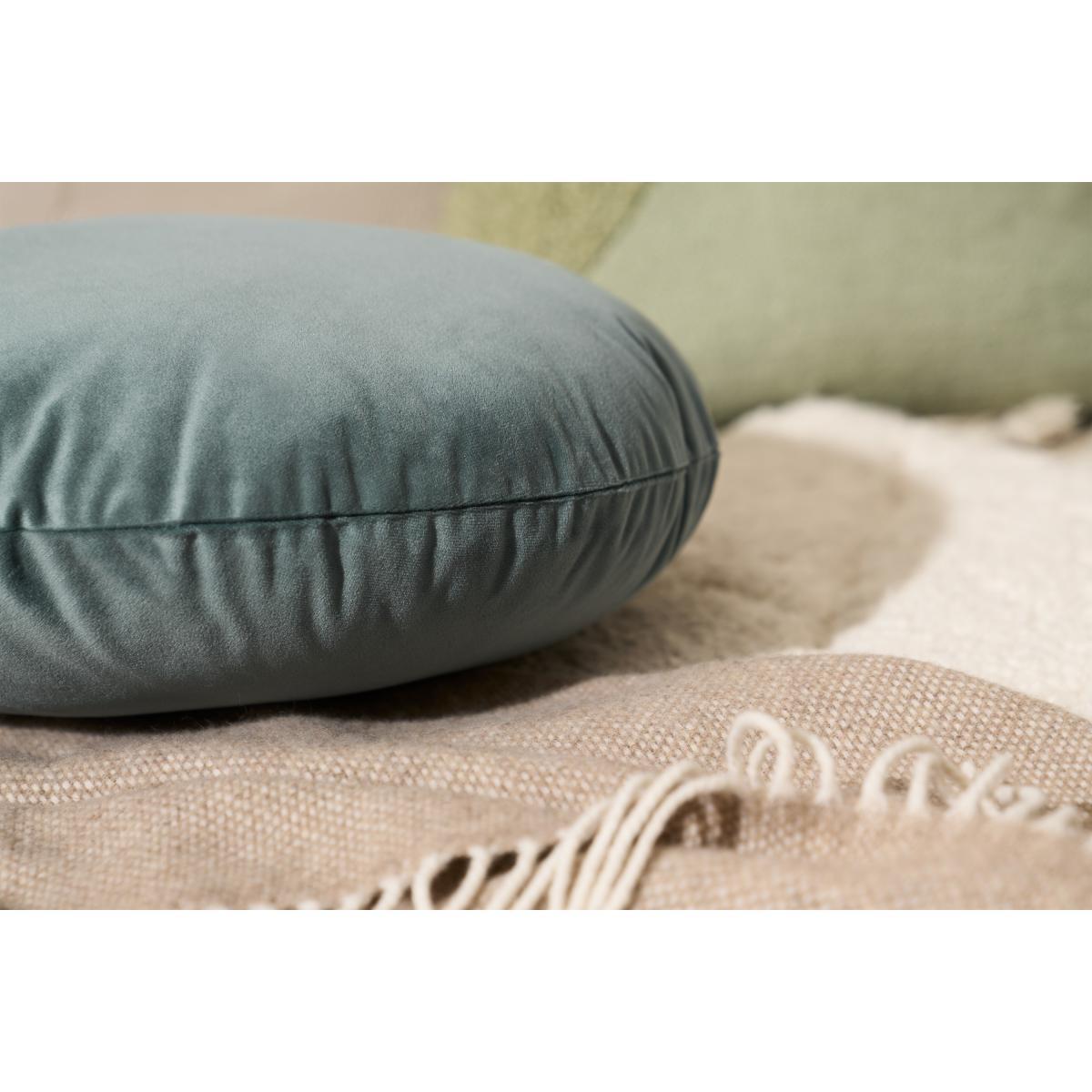 Julius Set of 2 Round Cushions, 45cm, Blue Slate – image 4