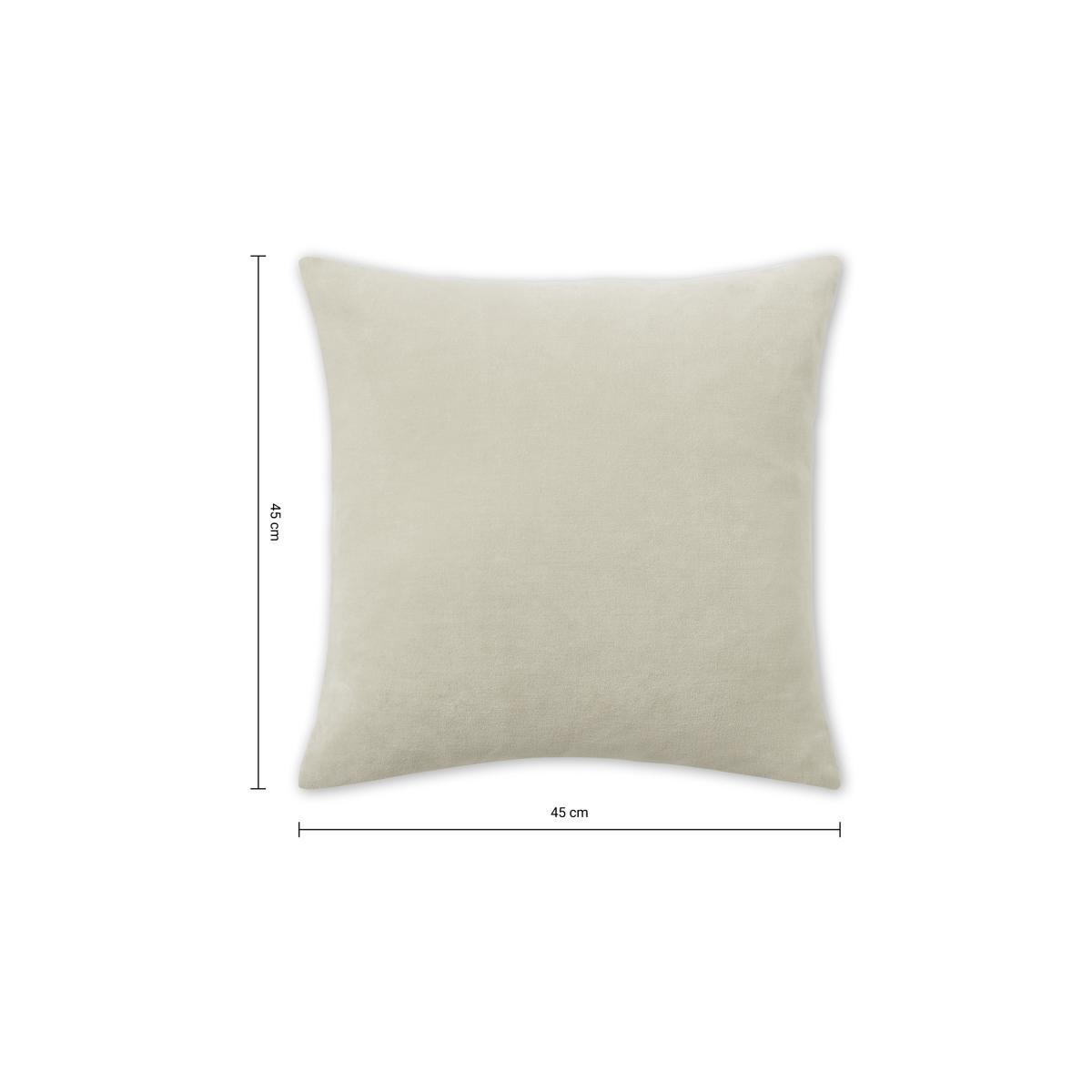 Lorna Set of 2 Velvet Cushions, 45 x 45cm, Soft Putty – image 9